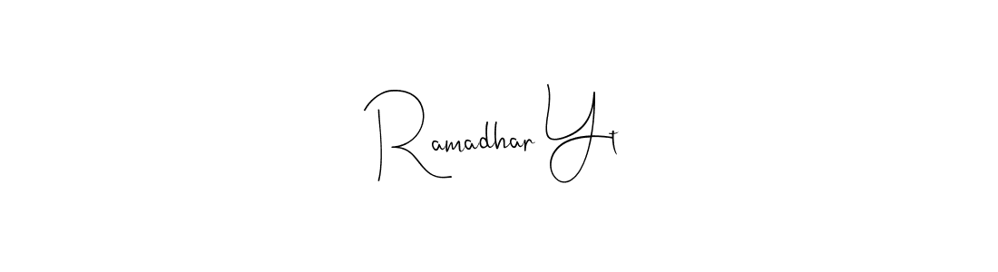 Use a signature maker to create a handwritten signature online. With this signature software, you can design (Andilay-7BmLP) your own signature for name Ramadhar Yt. Ramadhar Yt signature style 4 images and pictures png