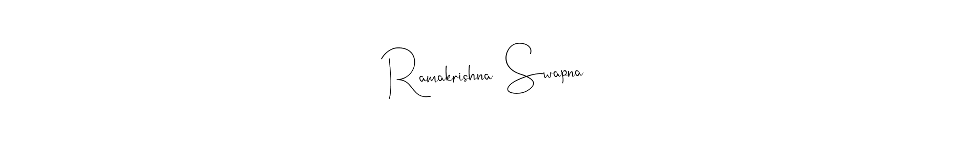 You should practise on your own different ways (Andilay-7BmLP) to write your name (Ramakrishna  Swapna) in signature. don't let someone else do it for you. Ramakrishna  Swapna signature style 4 images and pictures png