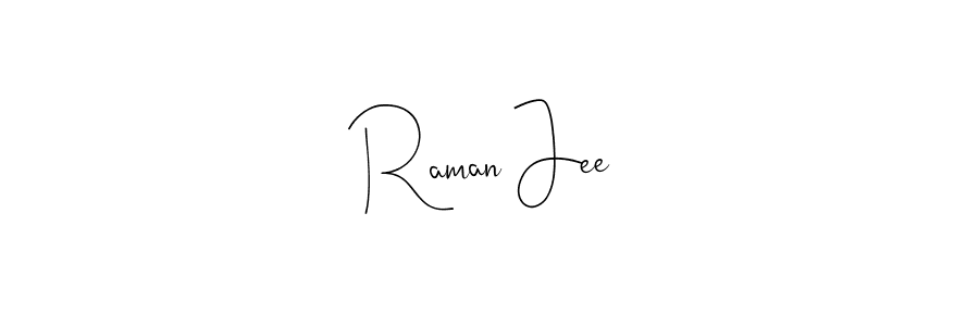 if you are searching for the best signature style for your name Raman Jee. so please give up your signature search. here we have designed multiple signature styles  using Andilay-7BmLP. Raman Jee signature style 4 images and pictures png