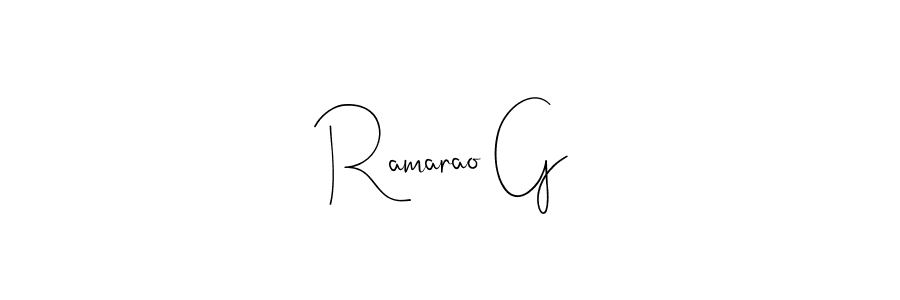 Create a beautiful signature design for name Ramarao G. With this signature (Andilay-7BmLP) fonts, you can make a handwritten signature for free. Ramarao G signature style 4 images and pictures png