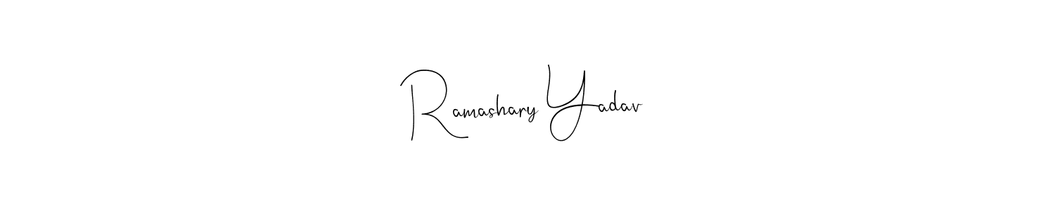 Create a beautiful signature design for name Ramashary Yadav. With this signature (Andilay-7BmLP) fonts, you can make a handwritten signature for free. Ramashary Yadav signature style 4 images and pictures png