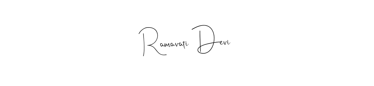 Andilay-7BmLP is a professional signature style that is perfect for those who want to add a touch of class to their signature. It is also a great choice for those who want to make their signature more unique. Get Ramavati Devi name to fancy signature for free. Ramavati Devi signature style 4 images and pictures png