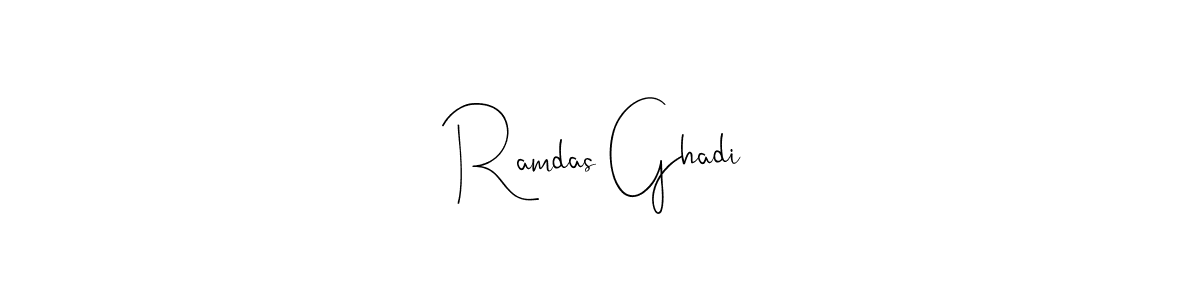 Andilay-7BmLP is a professional signature style that is perfect for those who want to add a touch of class to their signature. It is also a great choice for those who want to make their signature more unique. Get Ramdas Ghadi name to fancy signature for free. Ramdas Ghadi signature style 4 images and pictures png