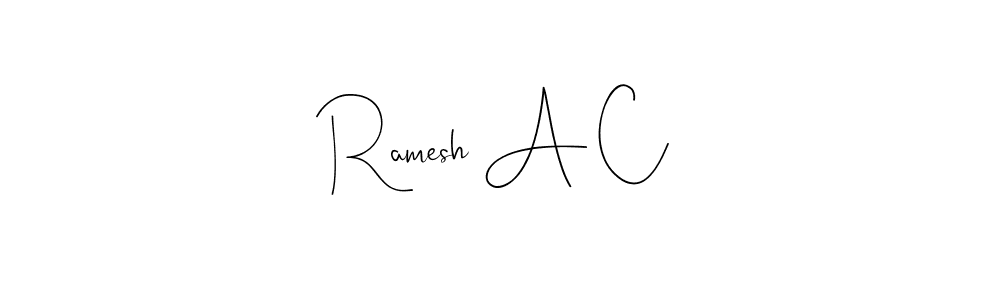 The best way (Andilay-7BmLP) to make a short signature is to pick only two or three words in your name. The name Ramesh A C include a total of six letters. For converting this name. Ramesh A C signature style 4 images and pictures png