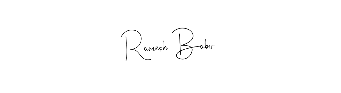 Use a signature maker to create a handwritten signature online. With this signature software, you can design (Andilay-7BmLP) your own signature for name Ramesh Babu. Ramesh Babu signature style 4 images and pictures png