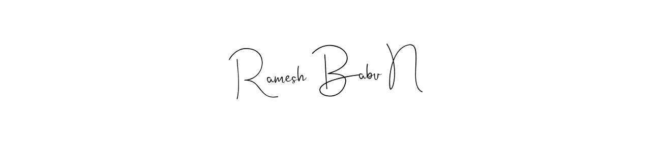 Also You can easily find your signature by using the search form. We will create Ramesh Babu N name handwritten signature images for you free of cost using Andilay-7BmLP sign style. Ramesh Babu N signature style 4 images and pictures png