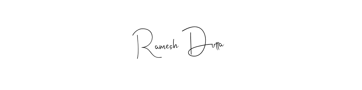 You should practise on your own different ways (Andilay-7BmLP) to write your name (Ramesh Dutta) in signature. don't let someone else do it for you. Ramesh Dutta signature style 4 images and pictures png