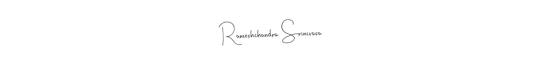 How to make Rameshchandra Srinivasa name signature. Use Andilay-7BmLP style for creating short signs online. This is the latest handwritten sign. Rameshchandra Srinivasa signature style 4 images and pictures png