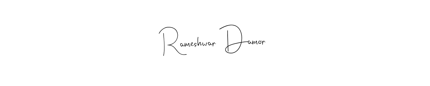 You should practise on your own different ways (Andilay-7BmLP) to write your name (Rameshwar Damor) in signature. don't let someone else do it for you. Rameshwar Damor signature style 4 images and pictures png