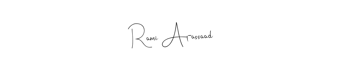 Also You can easily find your signature by using the search form. We will create Rami Al-assaad name handwritten signature images for you free of cost using Andilay-7BmLP sign style. Rami Al-assaad signature style 4 images and pictures png