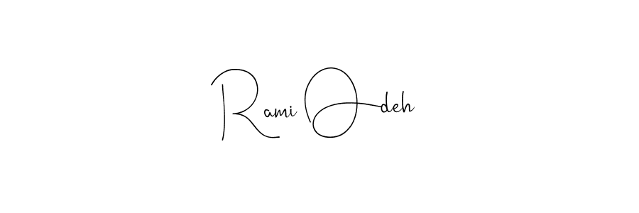 This is the best signature style for the Rami Odeh name. Also you like these signature font (Andilay-7BmLP). Mix name signature. Rami Odeh signature style 4 images and pictures png