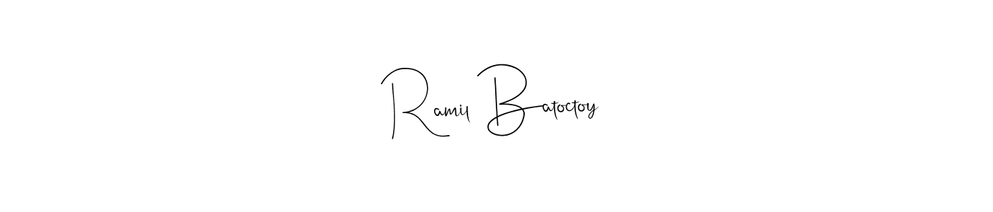 Design your own signature with our free online signature maker. With this signature software, you can create a handwritten (Andilay-7BmLP) signature for name Ramil Batoctoy. Ramil Batoctoy signature style 4 images and pictures png