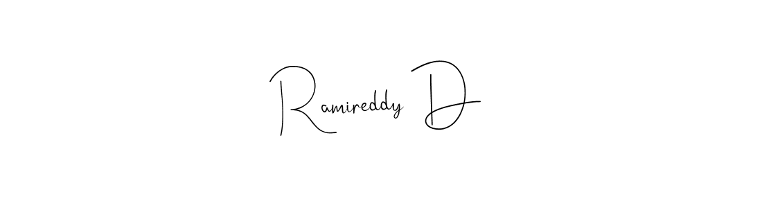 Make a beautiful signature design for name Ramireddy D. With this signature (Andilay-7BmLP) style, you can create a handwritten signature for free. Ramireddy D signature style 4 images and pictures png