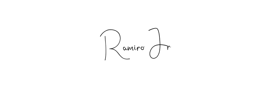 if you are searching for the best signature style for your name Ramiro Jr. so please give up your signature search. here we have designed multiple signature styles  using Andilay-7BmLP. Ramiro Jr signature style 4 images and pictures png