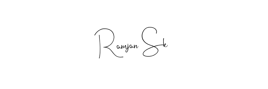 Ramjan Sk stylish signature style. Best Handwritten Sign (Andilay-7BmLP) for my name. Handwritten Signature Collection Ideas for my name Ramjan Sk. Ramjan Sk signature style 4 images and pictures png