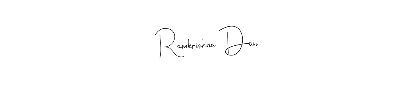 How to make Ramkrishna Dan name signature. Use Andilay-7BmLP style for creating short signs online. This is the latest handwritten sign. Ramkrishna Dan signature style 4 images and pictures png