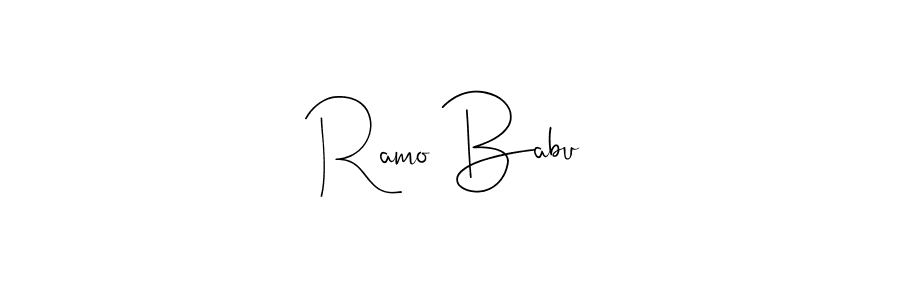 You should practise on your own different ways (Andilay-7BmLP) to write your name (Ramo Babu) in signature. don't let someone else do it for you. Ramo Babu signature style 4 images and pictures png