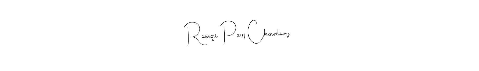 Create a beautiful signature design for name Ramoji Paul Chowdary. With this signature (Andilay-7BmLP) fonts, you can make a handwritten signature for free. Ramoji Paul Chowdary signature style 4 images and pictures png