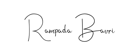 The Andilay-7BmLP font transforms the name Rampada Bauri into an executive sign with sharp precision and distinguished character. Rampada Bauri signature style 4 images and pictures png