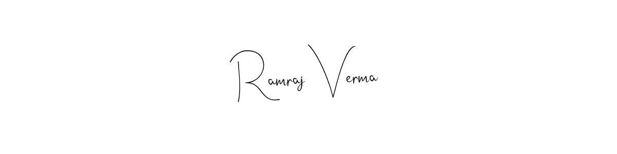This is the best signature style for the Ramraj Verma name. Also you like these signature font (Andilay-7BmLP). Mix name signature. Ramraj Verma signature style 4 images and pictures png