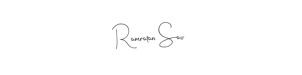 if you are searching for the best signature style for your name Ramratan Sau. so please give up your signature search. here we have designed multiple signature styles  using Andilay-7BmLP. Ramratan Sau signature style 4 images and pictures png
