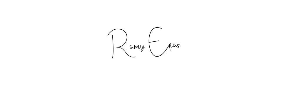 Design your own signature with our free online signature maker. With this signature software, you can create a handwritten (Andilay-7BmLP) signature for name Ramy Elias. Ramy Elias signature style 4 images and pictures png