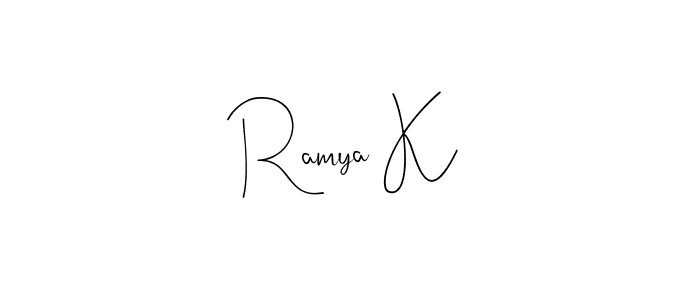 Once you've used our free online signature maker to create your best signature Andilay-7BmLP style, it's time to enjoy all of the benefits that Ramya K name signing documents. Ramya K signature style 4 images and pictures png