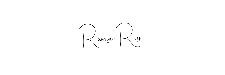 This is the best signature style for the Ramya Riy name. Also you like these signature font (Andilay-7BmLP). Mix name signature. Ramya Riy signature style 4 images and pictures png