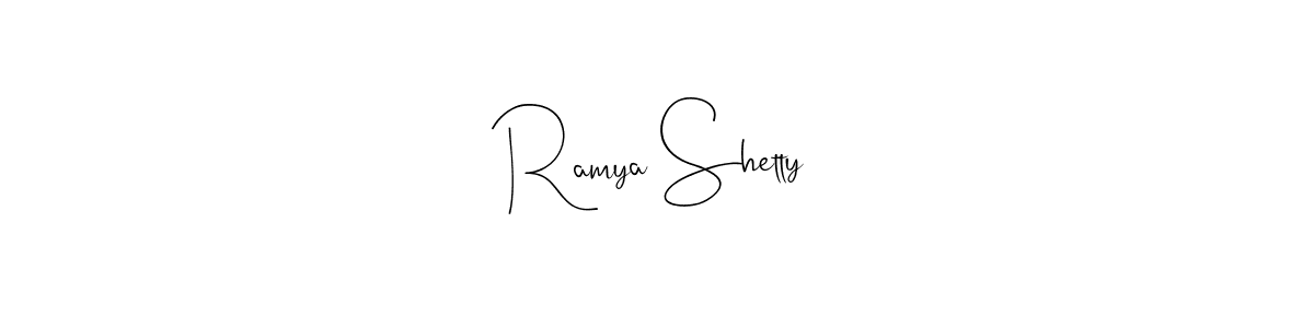 How to make Ramya Shetty signature? Andilay-7BmLP is a professional autograph style. Create handwritten signature for Ramya Shetty name. Ramya Shetty signature style 4 images and pictures png