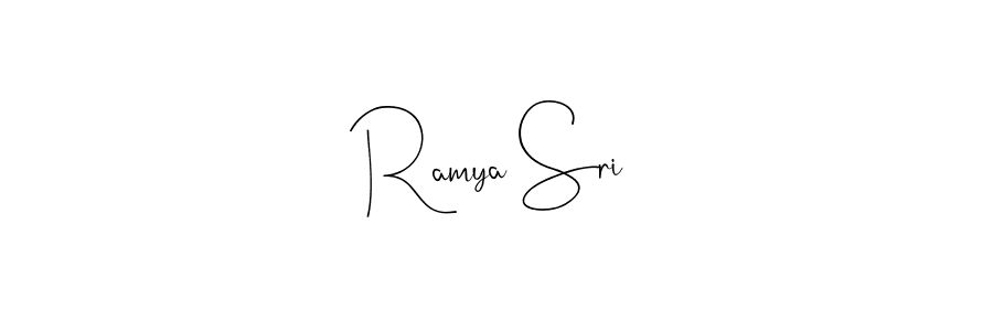 Andilay-7BmLP is a professional signature style that is perfect for those who want to add a touch of class to their signature. It is also a great choice for those who want to make their signature more unique. Get Ramya Sri name to fancy signature for free. Ramya Sri signature style 4 images and pictures png