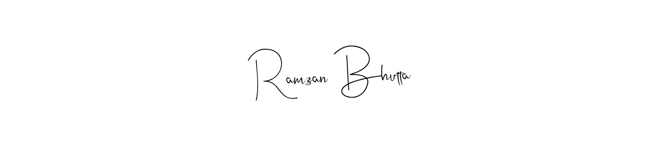 Similarly Andilay-7BmLP is the best handwritten signature design. Signature creator online .You can use it as an online autograph creator for name Ramzan Bhutta. Ramzan Bhutta signature style 4 images and pictures png