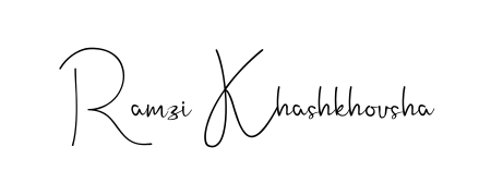 Try this chic Ramzi Khashkhousha handwritten sign style. Using Andilay-7BmLP font elements, it gives your name a sleek, memorable identity. Ramzi Khashkhousha signature style 4 images and pictures png