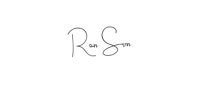 Create a beautiful signature design for name Ran Sun. With this signature (Andilay-7BmLP) fonts, you can make a handwritten signature for free. Ran Sun signature style 4 images and pictures png