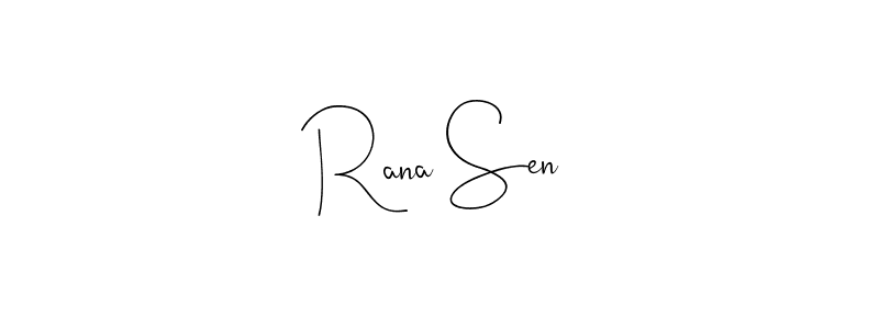 Make a beautiful signature design for name Rana Sen. With this signature (Andilay-7BmLP) style, you can create a handwritten signature for free. Rana Sen signature style 4 images and pictures png
