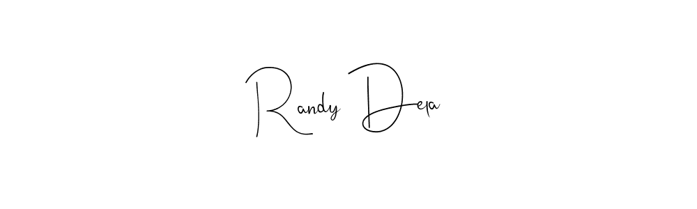 Design your own signature with our free online signature maker. With this signature software, you can create a handwritten (Andilay-7BmLP) signature for name Randy Dela. Randy Dela signature style 4 images and pictures png