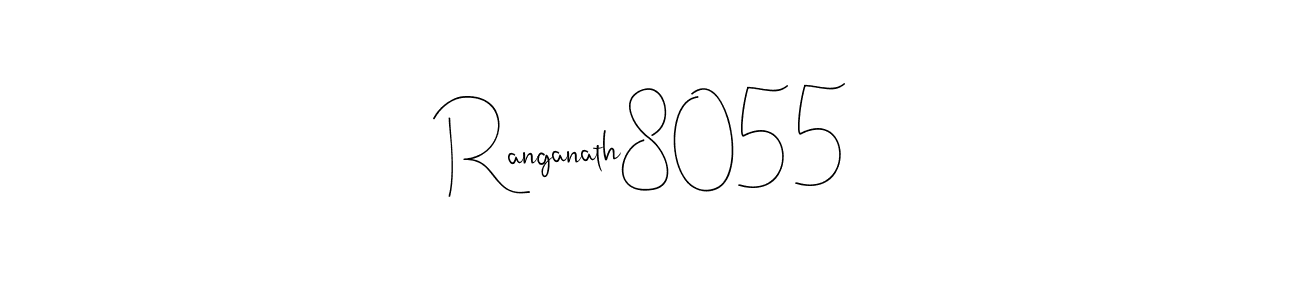 How to make Ranganath8055 name signature. Use Andilay-7BmLP style for creating short signs online. This is the latest handwritten sign. Ranganath8055 signature style 4 images and pictures png