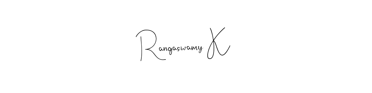 if you are searching for the best signature style for your name Rangaswamy K. so please give up your signature search. here we have designed multiple signature styles  using Andilay-7BmLP. Rangaswamy K signature style 4 images and pictures png