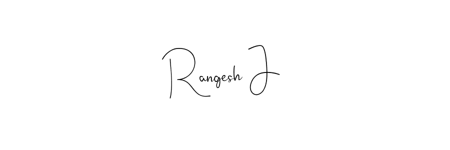The best way (Andilay-7BmLP) to make a short signature is to pick only two or three words in your name. The name Rangesh J include a total of six letters. For converting this name. Rangesh J signature style 4 images and pictures png
