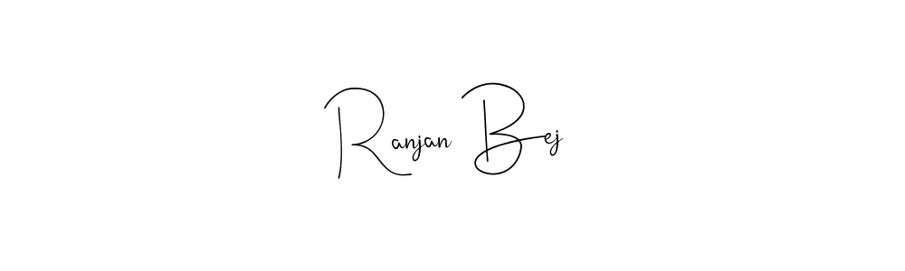 The best way (Andilay-7BmLP) to make a short signature is to pick only two or three words in your name. The name Ranjan Bej include a total of six letters. For converting this name. Ranjan Bej signature style 4 images and pictures png