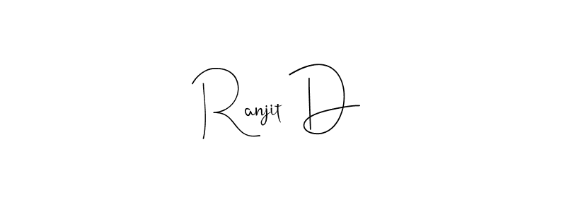 Make a beautiful signature design for name Ranjit D. Use this online signature maker to create a handwritten signature for free. Ranjit D signature style 4 images and pictures png