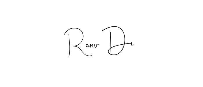 Also You can easily find your signature by using the search form. We will create Ranu Di name handwritten signature images for you free of cost using Andilay-7BmLP sign style. Ranu Di signature style 4 images and pictures png