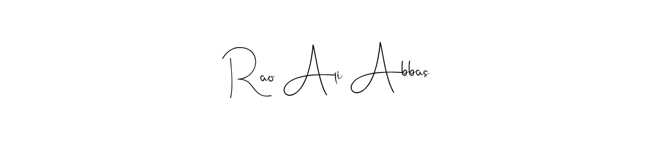 The best way (Andilay-7BmLP) to make a short signature is to pick only two or three words in your name. The name Rao Ali Abbas include a total of six letters. For converting this name. Rao Ali Abbas signature style 4 images and pictures png