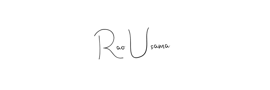 This is the best signature style for the Rao Usama name. Also you like these signature font (Andilay-7BmLP). Mix name signature. Rao Usama signature style 4 images and pictures png