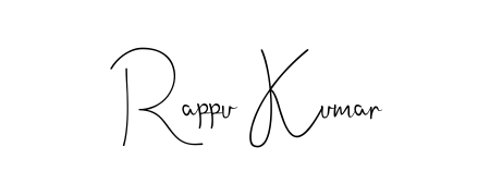 Upgrade your professional image with Rappu Kumar signature created with Andilay-7BmLP font. Fast, free, and watermark-free download. Rappu Kumar signature style 4 images and pictures png