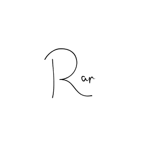 Create a beautiful signature design for name Rar. With this signature (Andilay-7BmLP) fonts, you can make a handwritten signature for free. Rar signature style 4 images and pictures png