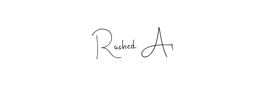 Design your own signature with our free online signature maker. With this signature software, you can create a handwritten (Andilay-7BmLP) signature for name Rashed Al. Rashed Al signature style 4 images and pictures png