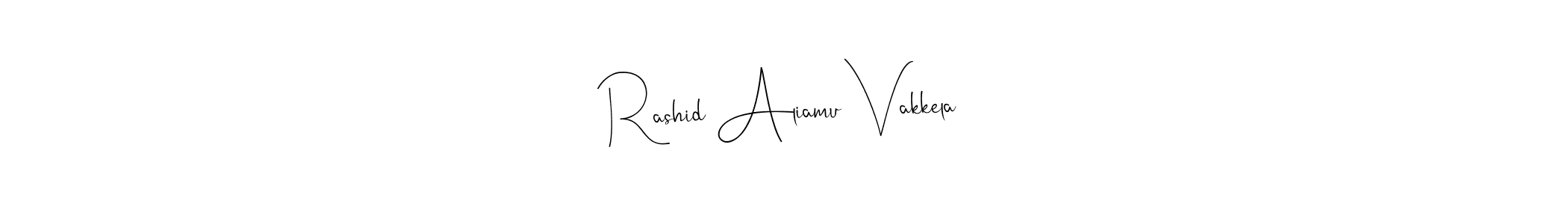See photos of Rashid Aliamu Vakkela official signature by Spectra . Check more albums & portfolios. Read reviews & check more about Andilay-7BmLP font. Rashid Aliamu Vakkela signature style 4 images and pictures png