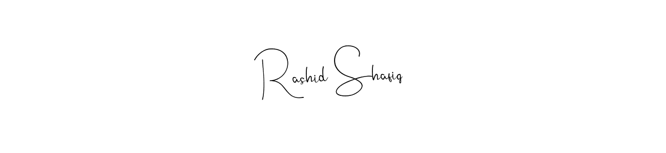 Use a signature maker to create a handwritten signature online. With this signature software, you can design (Andilay-7BmLP) your own signature for name Rashid Shafiq. Rashid Shafiq signature style 4 images and pictures png