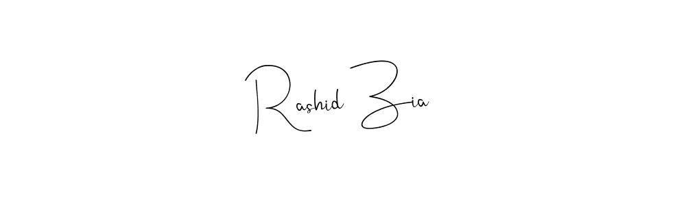Make a beautiful signature design for name Rashid Zia. With this signature (Andilay-7BmLP) style, you can create a handwritten signature for free. Rashid Zia signature style 4 images and pictures png
