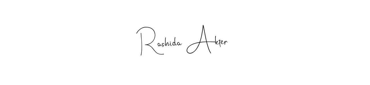 Design your own signature with our free online signature maker. With this signature software, you can create a handwritten (Andilay-7BmLP) signature for name Rashida Akter. Rashida Akter signature style 4 images and pictures png